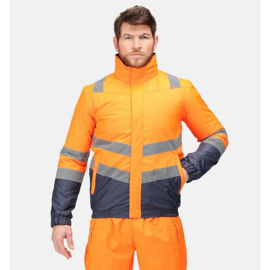 Regatta High Visibility Classic Bomber Jacket - Orange