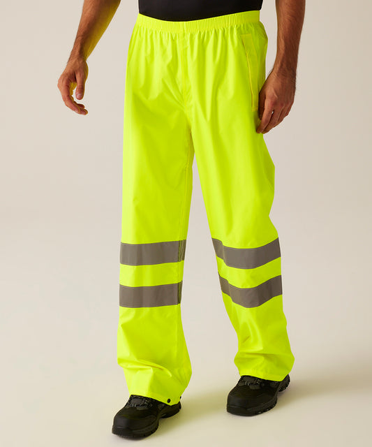 Regatta High Visibility Pro Pack Away Trousers - Yellow
