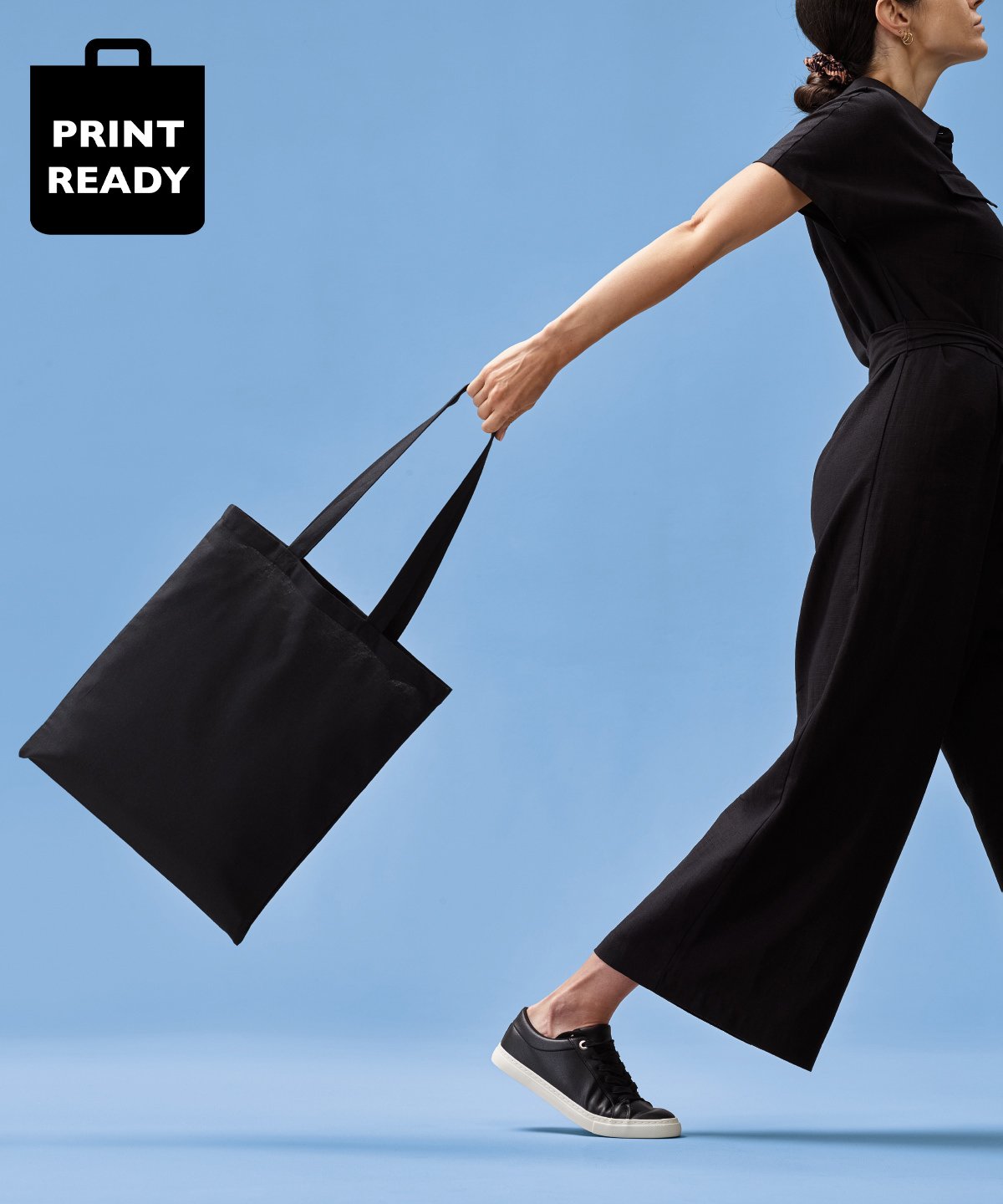 Long handle Cotton Tote Bag with Sing logo